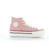 basket montante rose en toile